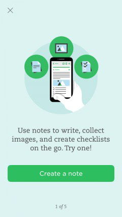 Evernote screenshot