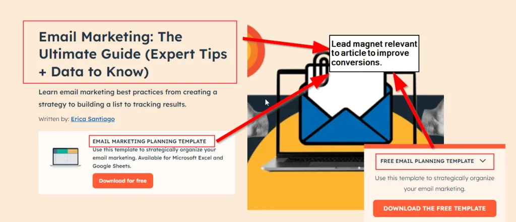 HubSpot lead magnet example