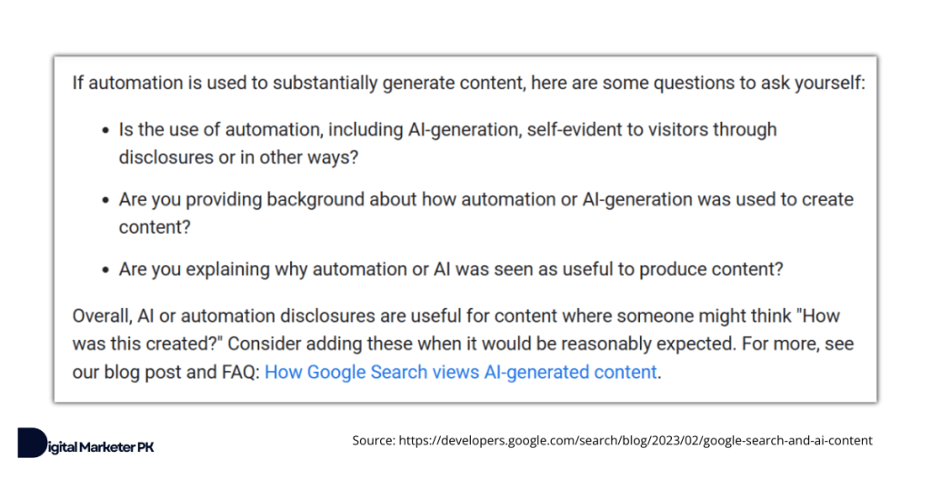 Google's take on AI-generated content